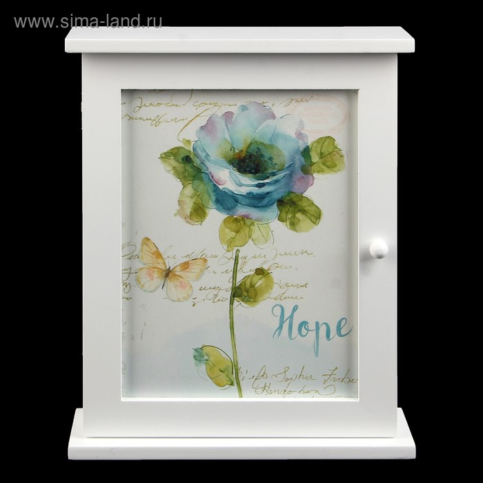 Ключница дерево 6 крючков "Цветок акварельный. Надежда" белая 28х22х6,5 см
Ключница дерево 6 крючков "Цветок акварельный. Надежда" белая 28х22х6,5 см