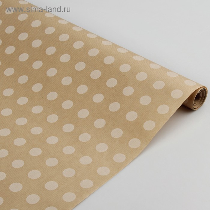 Бумага упаковочная крафт "Горох белый", 0,7 х 10 м, 40 г/м²
Бумага упаковочная крафт "Горох белый", 0,7 х 10 м, 40 г/м²