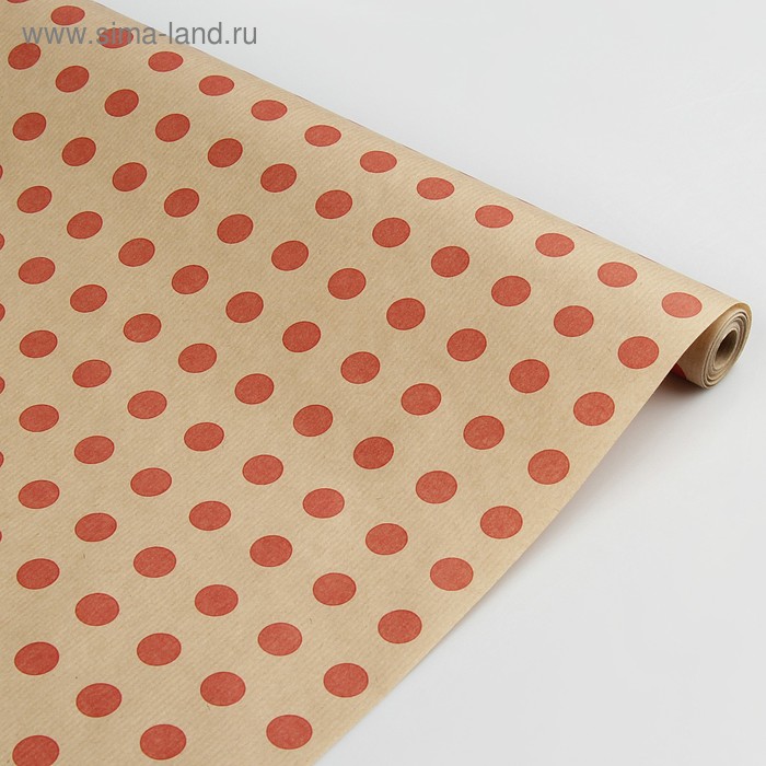 Бумага упаковочная крафт "Горох красный", 0,7 х 10 м, 40 г/м²
Бумага упаковочная крафт "Горох красный", 0,7 х 10 м, 40 г/м²