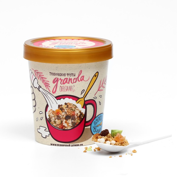 Гранола органик тропические фрукты, с ложкой, 120 г
Гранола органик тропические фрукты, с ложкой, 120 г