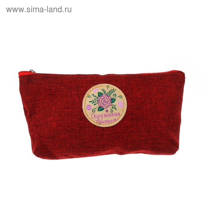 фото Косметичка женская "окружённая счастьем", 20 х 12 см