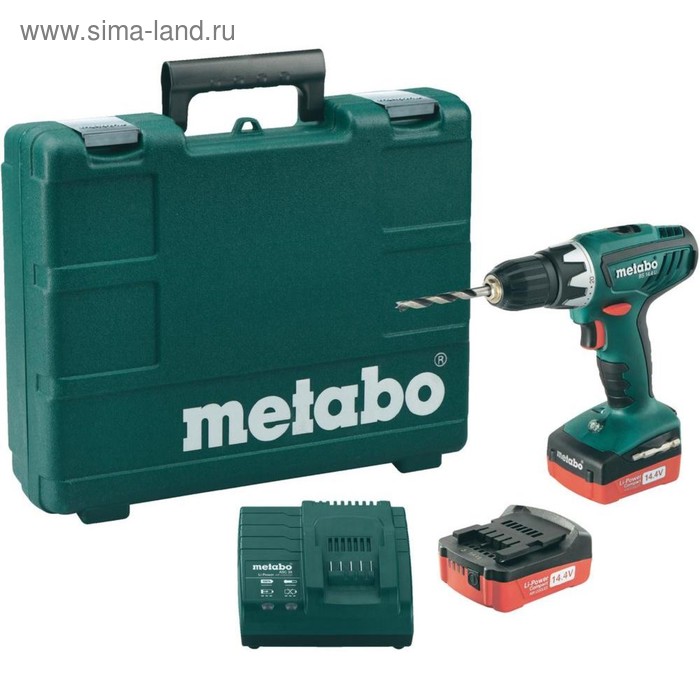 Шуруповерт аккум. Metabo BS 14.4 Li, 14.4 В, 2х2 Ач, LiIon, 1600 об/мин, БЗП 10 мм, кейс
Шуруповерт аккум. Metabo BS 14.4 Li, 14.4 В, 2х2 Ач, LiIon, 1600 об/мин, БЗП 10 мм, кейс