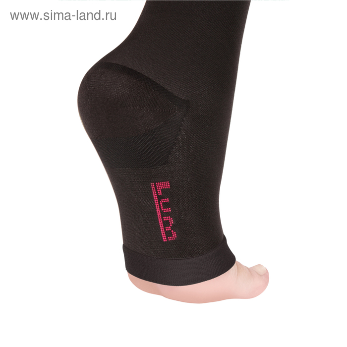 фото Гольфы компрессионные id-210 luomma idealista, размер m(iii), 2 класс, long, цвет чёрный, открытый носок
