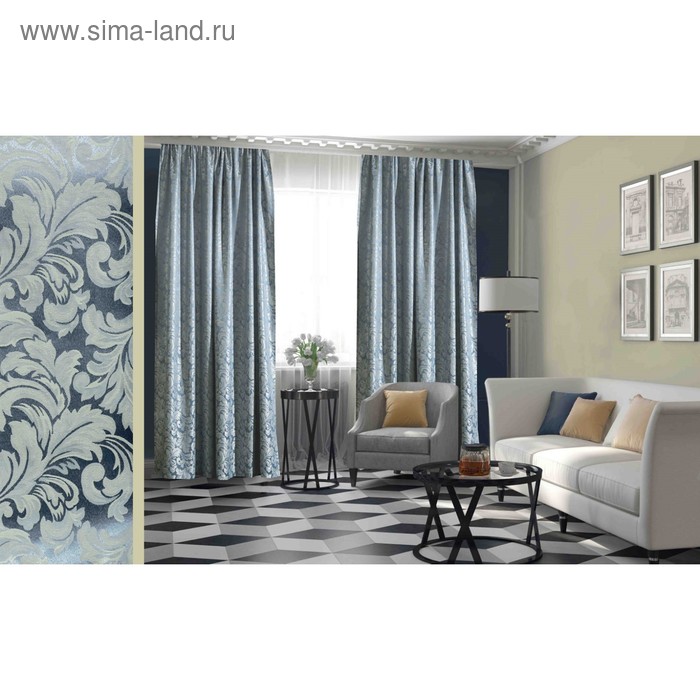 Штора Betta, размер 220х270 см, цвет серо-голубой
Штора Betta, размер 220х270 см, цвет серо-голубой