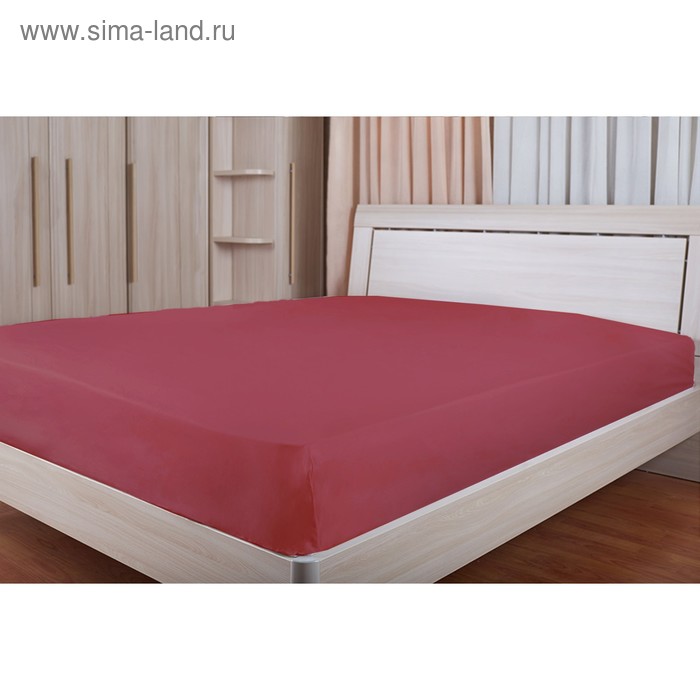 Простыня на резинке, размер 160х200 см, цвет ягодный, сатин
Простыня на резинке, размер 160х200 см, цвет ягодный, сатин