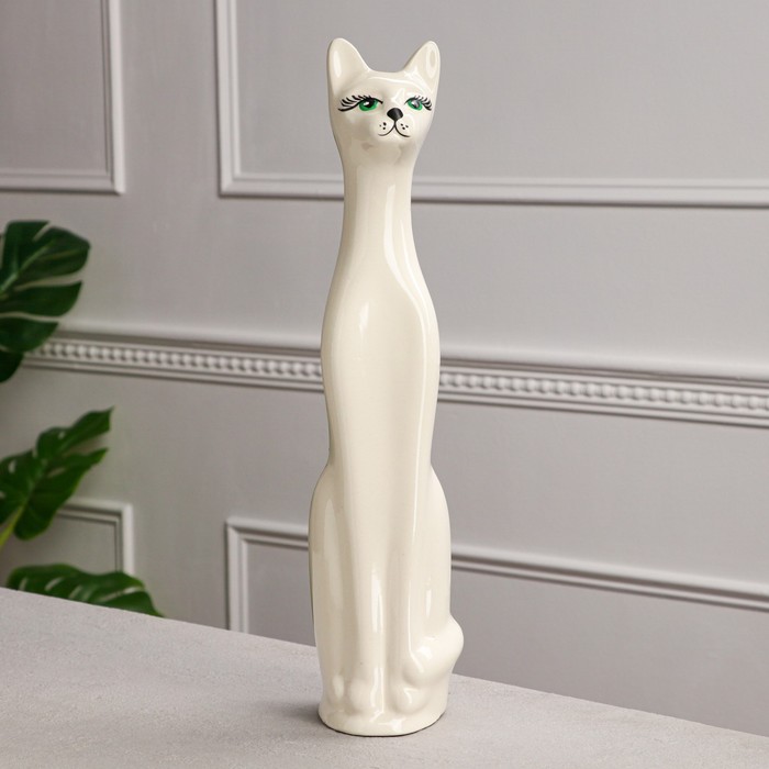 Копилка "Кот", глянец, белая, 48 см
