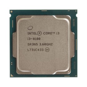 Процессор Intel Core i3 8100 Original, LGA1151v2, 4x3.6ГГц, UHD 630, TDP 65Вт, OEM
Процессор Intel Core i3 8100 Original, LGA1151v2, 4x3.6ГГц, UHD 630, TDP 65Вт, OEM