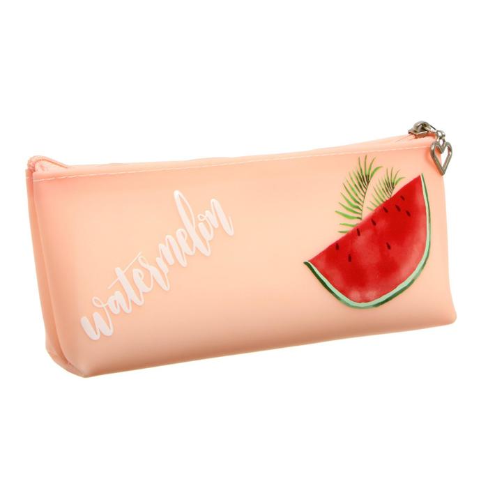 Пенал школьный, на молнии силиконовый "Фрукты", персиковый
Пенал школьный, на молнии силиконовый "Фрукты", персиковый