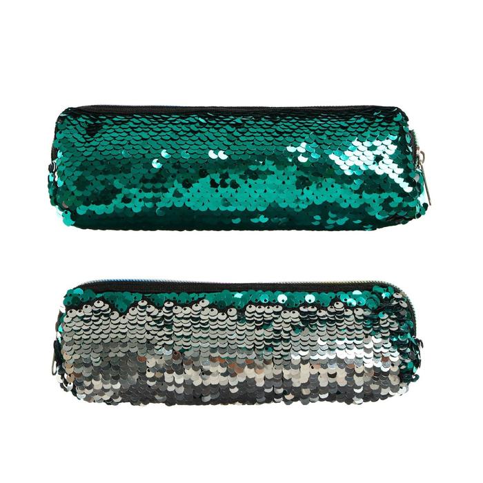 Пенал школьный "Пайетки" на молнии, двухцветный, зелёный/серебристый
Пенал школьный "Пайетки" на молнии, двухцветный, зелёный/серебристый