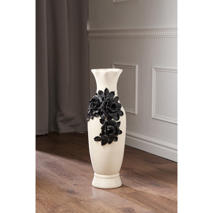 Ваза керамическая "Илона", напольная, белая, чёрная лепка, 63 см, авторская работа
Ваза керамическая "Илона", напольная, белая, чёрная лепка, 63 см, авторская работа