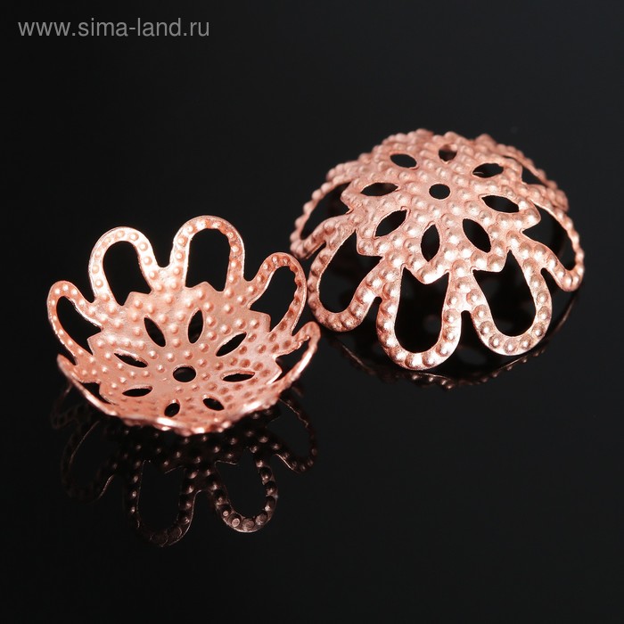 Шапочки для бусин (набор 20шт), СМ-021, 7,3х18 мм, цвет меди
Шапочки для бусин (набор 20шт), СМ-021, 7,3х18 мм, цвет меди