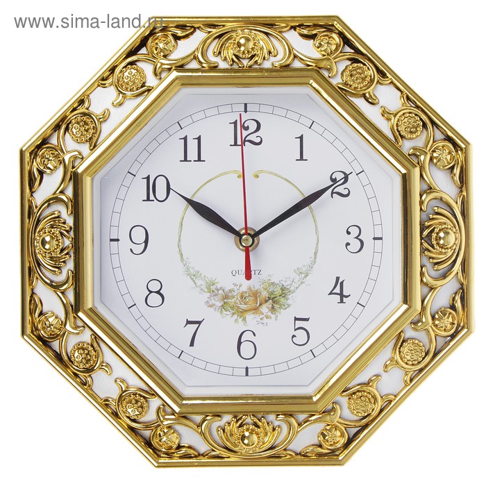 Часы настенные, серия: Цветы, "Пионовидные розы", золото, 25х25 см
Часы настенные, серия: Цветы, "Пионовидные розы", золото, 25х25 см