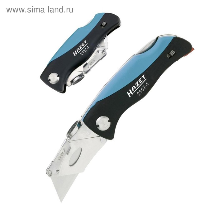 фото Складной нож hazet 2157-1, 100/159 мм, пластиковая ручка