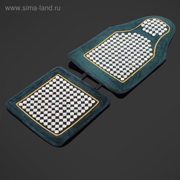 Коврик массажный на сиденье авто, зелёный, нефрит 
Коврик массажный на сиденье авто, зелёный, нефрит