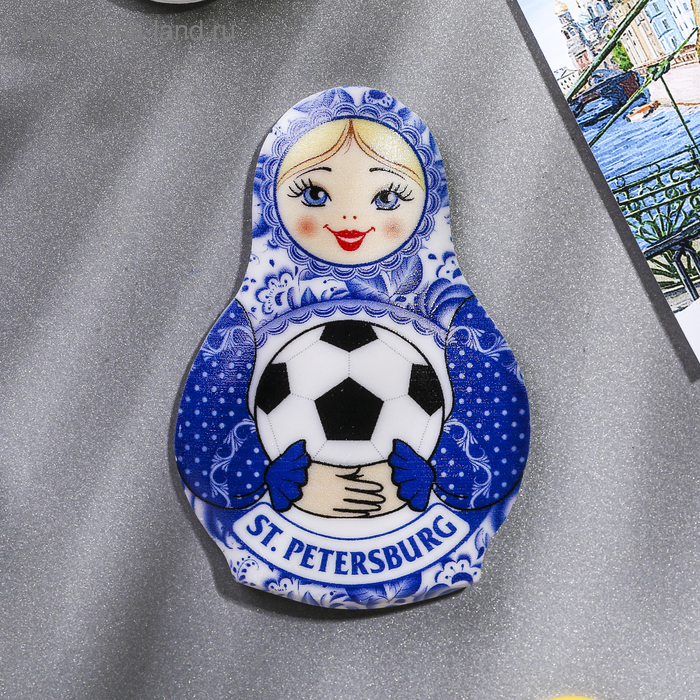 Магнит в форме матрёшки «Санкт-Петербург» 
Магнит в форме матрёшки «Санкт-Петербург»