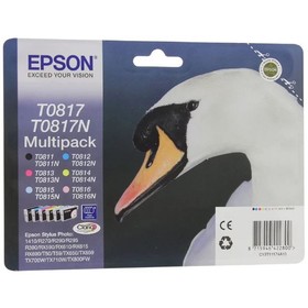 Картридж струйный Epson T0817 голубой/желтый/пурпурный/черный/светло-голубой/светло-пурпурный набор
Картридж струйный Epson T0817 голубой/желтый/пурпурный/черный/светло-голубой/светло-пурпурный набор