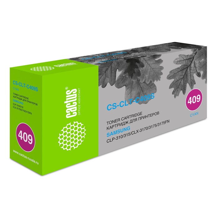 Тонер Картридж Cactus CS-CLT-C409S голубой для Samsung CLP-310/315/CLX-3170/3175/3175FN (1000стр.)
Тонер Картридж Cactus CS-CLT-C409S голубой для Samsung CLP-310/315/CLX-3170/3175/3175FN (1000стр.)
