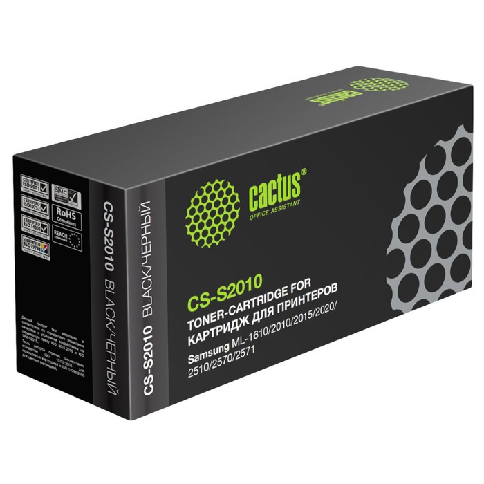 Тонер Картридж Cactus CS-S2010 черный для Samsung ML-1610/2010/2015/2020/2510/2570/2571 (3000стр.)
Тонер Картридж Cactus CS-S2010 черный для Samsung ML-1610/2010/2015/2020/2510/2570/2571 (3000стр.)