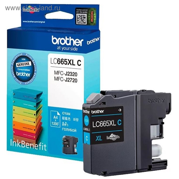 Картридж струйный Brother LC665XLC голубой для Brother MFC-J2320/J2720 (1200стр.)
Картридж струйный Brother LC665XLC голубой для Brother MFC-J2320/J2720 (1200стр.)
