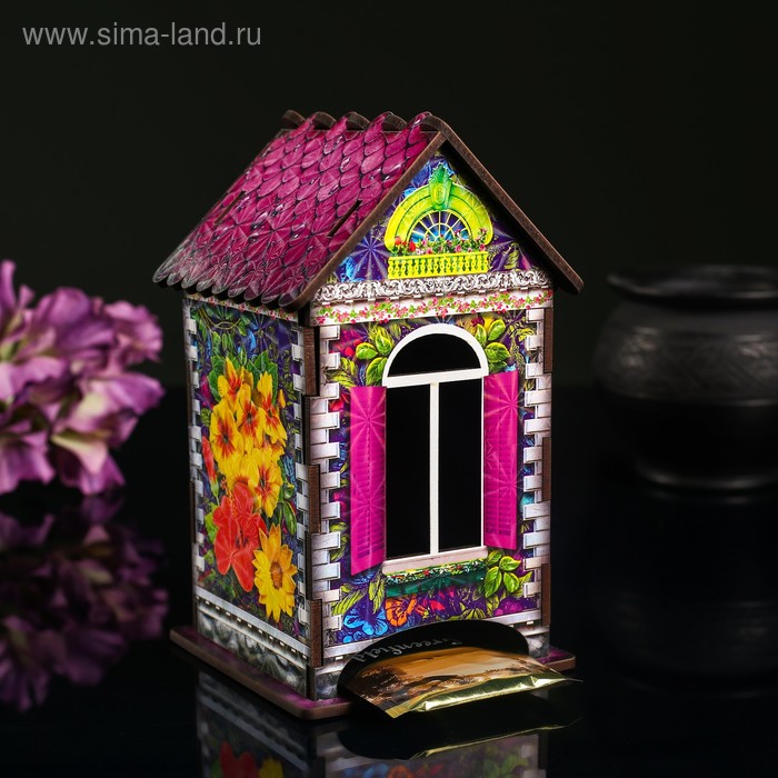 Чайный домик "Домик с цветами", 9,8×9,8×17,4 см
Чайный домик "Домик с цветами", 9,8×9,8×17,4 см