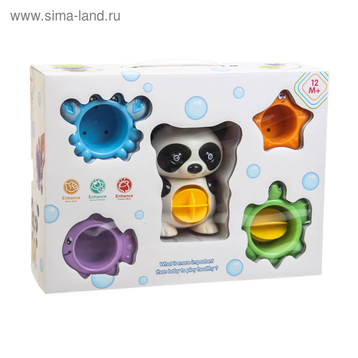 Игрушки для купания «Панда», 5 предметов, на присоске
Игрушки для купания «Панда», 5 предметов, на присоске