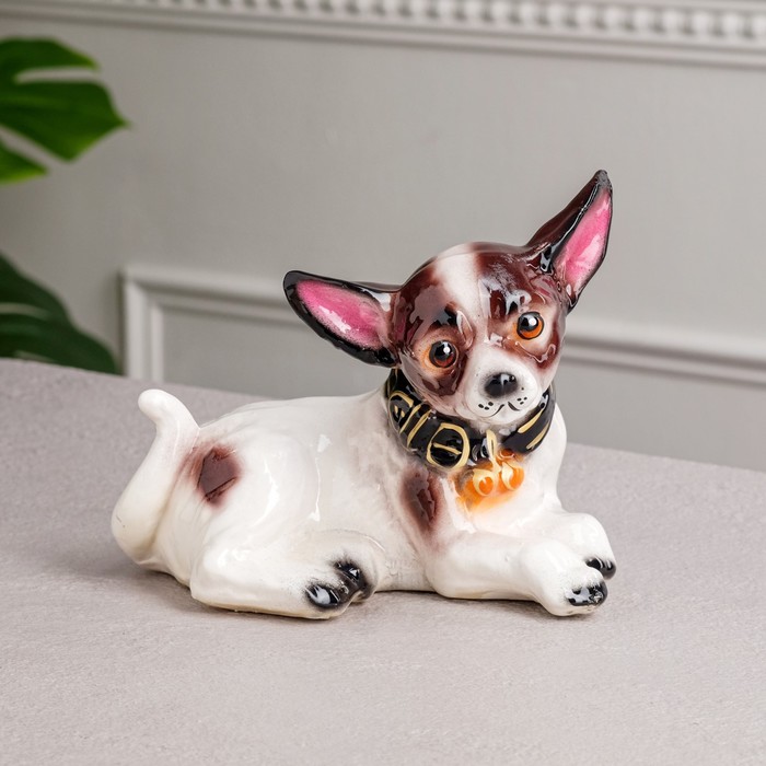 Копилка "Собака Чихуахуа", глянец, бело-коричневая, 16 см
Копилка "Собака Чихуахуа", глянец, бело-коричневая, 16 см