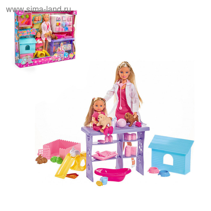 Кукла "Штеффи и Еви" в наборе "Мир животных", 35 предметов
Кукла "Штеффи и Еви" в наборе "Мир животных", 35 предметов