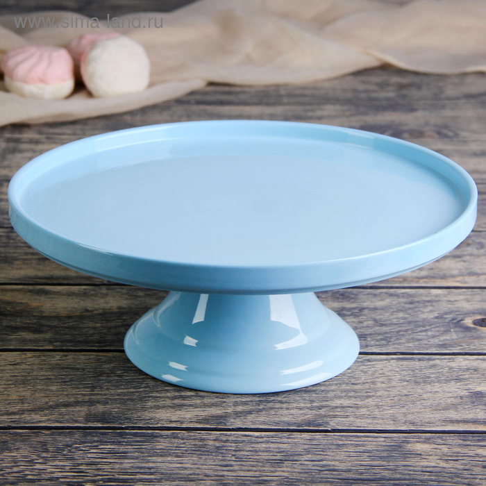 Подставка для торта 27,5 см "Нюд", цвет голубой
Подставка для торта 27,5 см "Нюд", цвет голубой