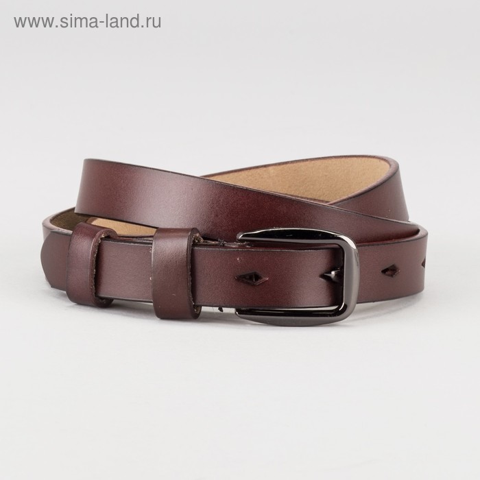 Ремень женский, ширина - 1,8 см, гладкий, винт, пряжка тёмный металл, цвет коричневый 
Ремень женский, ширина - 1,8 см, гладкий, винт, пряжка тёмный металл, цвет коричневый