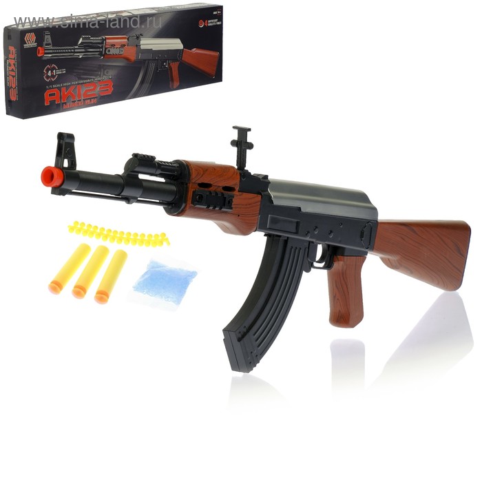 Автомат пневматический АК-47, стреляет четырьмя видами пуль
Автомат пневматический АК-47, стреляет четырьмя видами пуль
