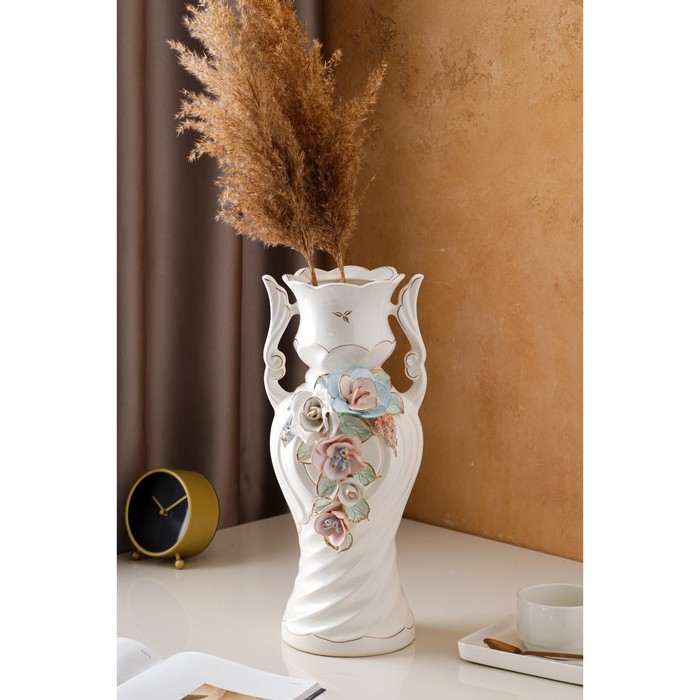 Ваза керамическая "Верита", настольная, белая, цветная лепка, 42 см, авторская работа
Ваза керамическая "Верита", настольная, белая, цветная лепка, 42 см, авторская работа
