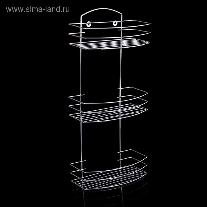 Полка прямоугольная 3-х ярусная, 25×14×56 см, цвет хром
Полка прямоугольная 3-х ярусная, 25×14×56 см, цвет хром