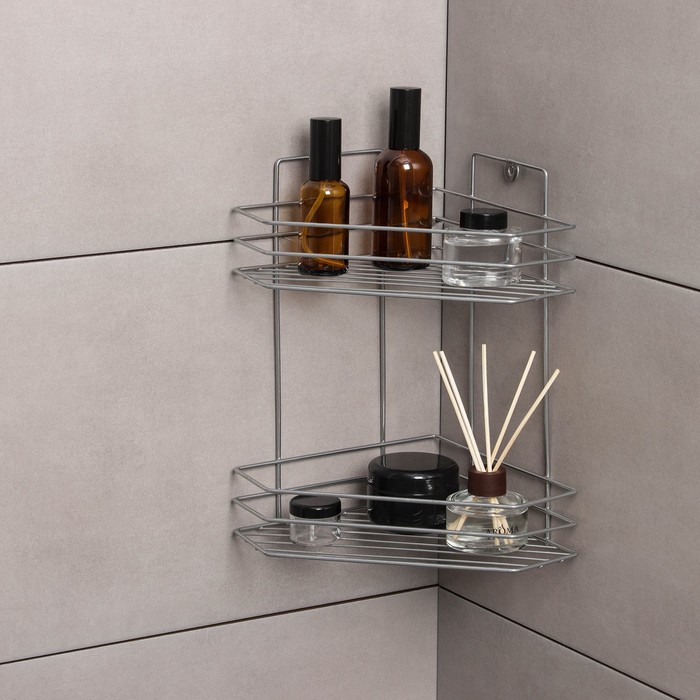 Полка угловая 2-х ярусная «Трапеция», 25×18×29 см, цвет хром
Полка угловая 2-х ярусная «Трапеция», 25×18×29 см, цвет хром