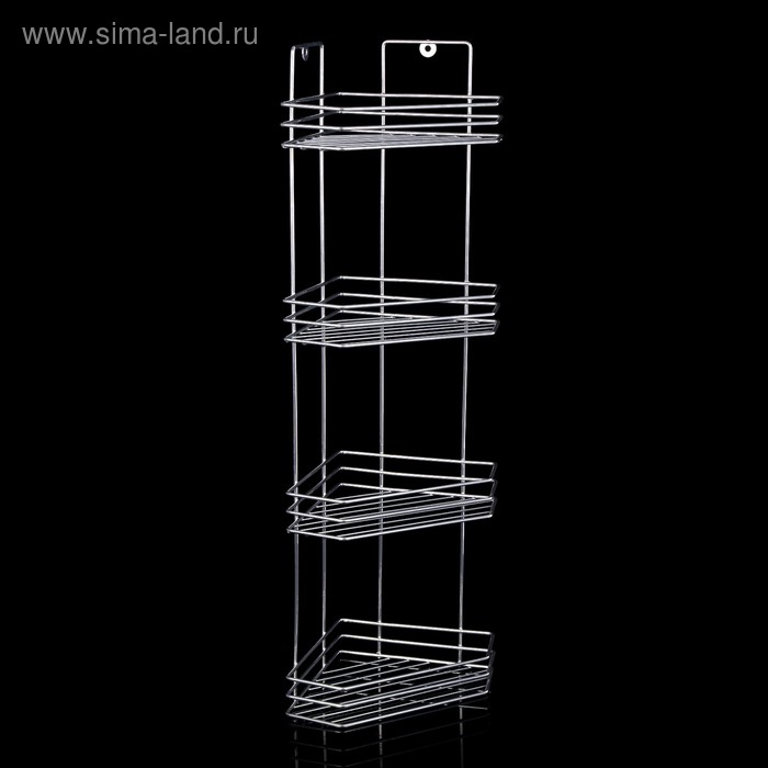 Полка угловая 4-х ярусная «Трапеция», 25×18×70 см, цвет хром
Полка угловая 4-х ярусная «Трапеция», 25×18×70 см, цвет хром