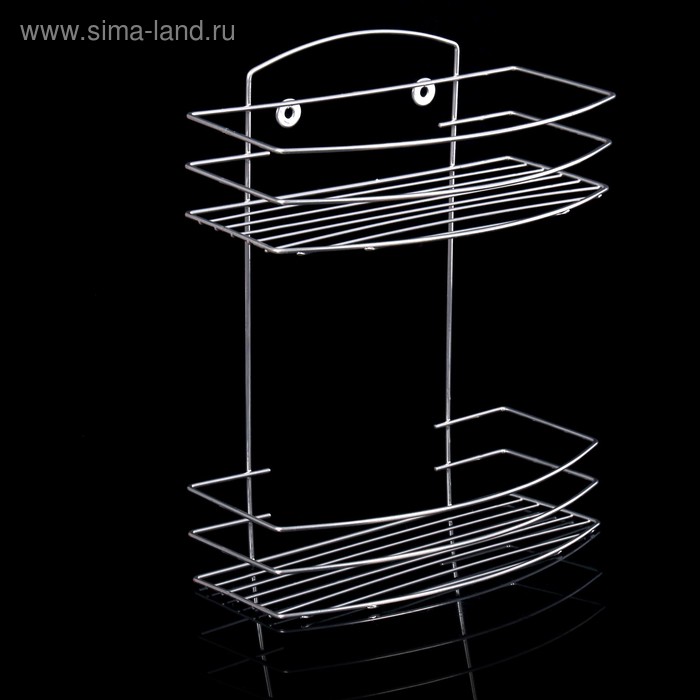 Полка прямоугольная 2-х ярусная, 25×14×33 см, цвет хром
Полка прямоугольная 2-х ярусная, 25×14×33 см, цвет хром