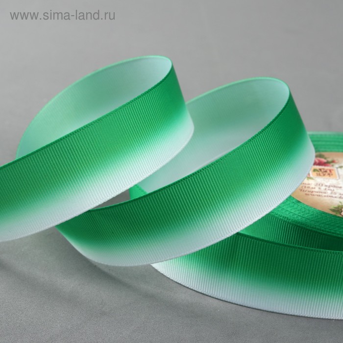 Лента репсовая «Градиент», 25 мм, 18 ± 1 м, цвет зелёный
Лента репсовая «Градиент», 25 мм, 18 ± 1 м, цвет зелёный