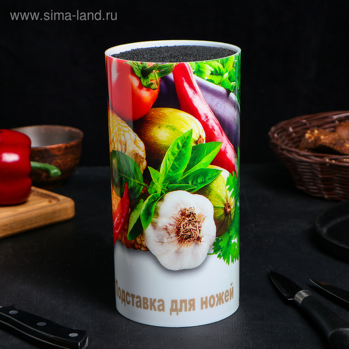 Подставка для ножей с наполнителем «Овощи», 11×11×22 см
Подставка для ножей с наполнителем «Овощи», 11×11×22 см