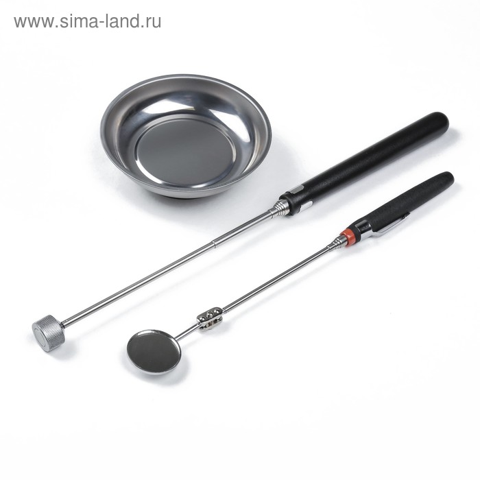 Набор 3 в 1 магнитная тарелка 105 мм, магнит телескопический 165-855 мм, зеркало досмотра
Набор 3 в 1 магнитная тарелка 105 мм, магнит телескопический 165-855 мм, зеркало досмотра