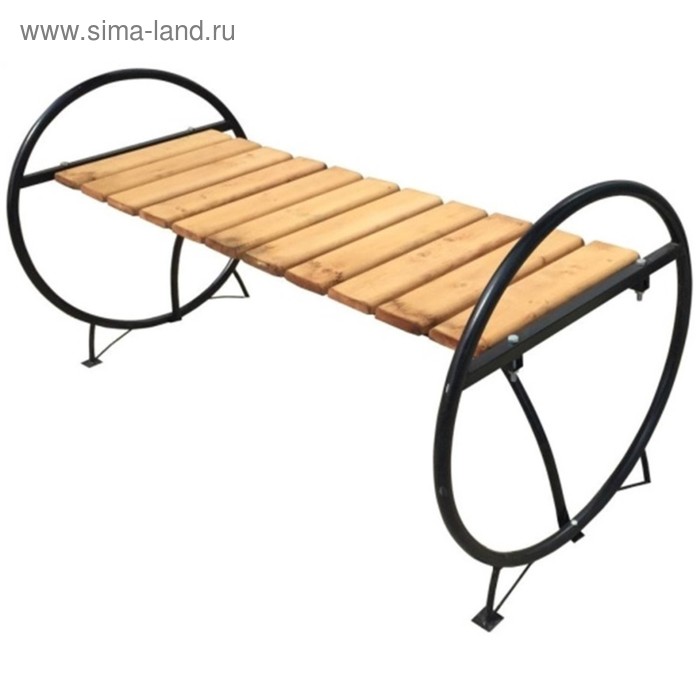 фото Лавочка "круглая" без спинки, 150 х 60 х 55 см