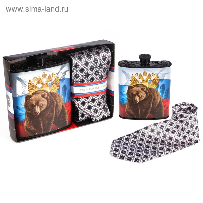 Подарочный набор: галстук и фляга "На страже закона"
Подарочный набор: галстук и фляга "На страже закона"