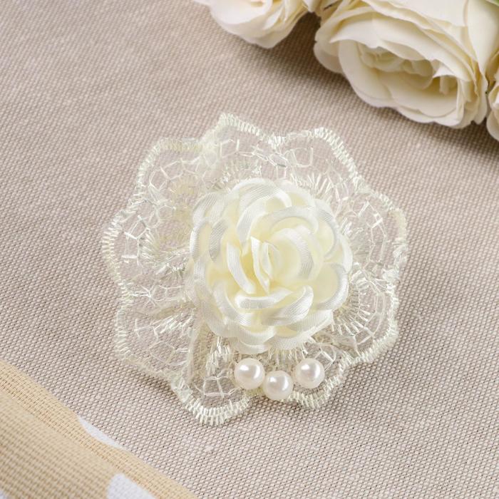 Бант для девочек с резинкой "Ажурная роза",айвори, 8 см, микс
Бант для девочек с резинкой "Ажурная роза",айвори, 8 см, микс