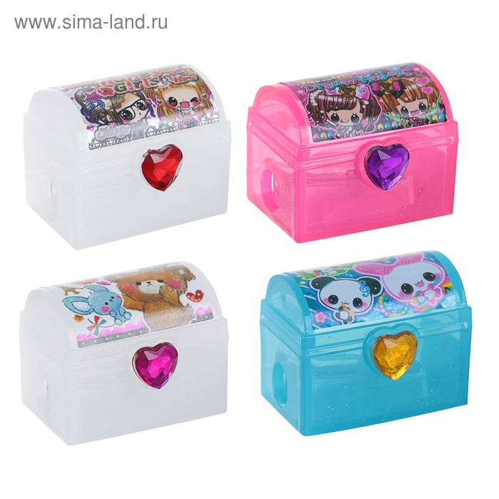 Точилка с контейнером "Сундучок", МИКС
Точилка с контейнером "Сундучок", МИКС