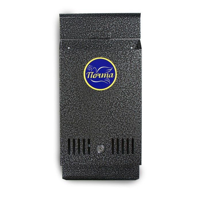 фото Ящик почтовый с замком, вертикальный, серебристый