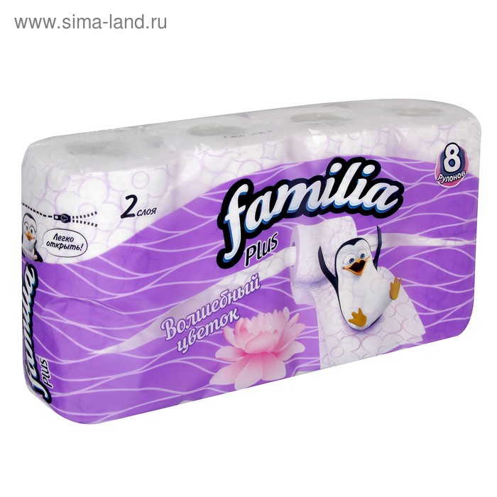 Туалетная бумага Familia Plus «Волшебный цветок», 2 слоя, 8 рулонов
Туалетная бумага Familia Plus «Волшебный цветок», 2 слоя, 8 рулонов