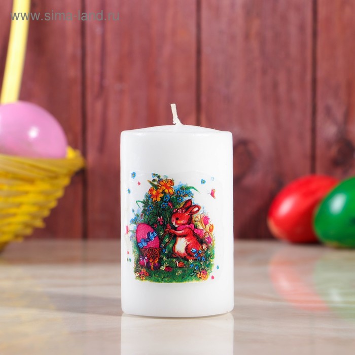 Свеча парафиновая с деколью "Пасхальный кролик"
Свеча парафиновая с деколью "Пасхальный кролик"