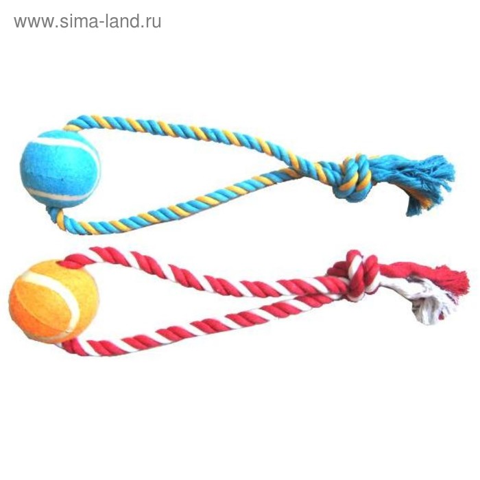 фото Игрушка fauna int "мяч на веревке", для собак, 37см fauna international