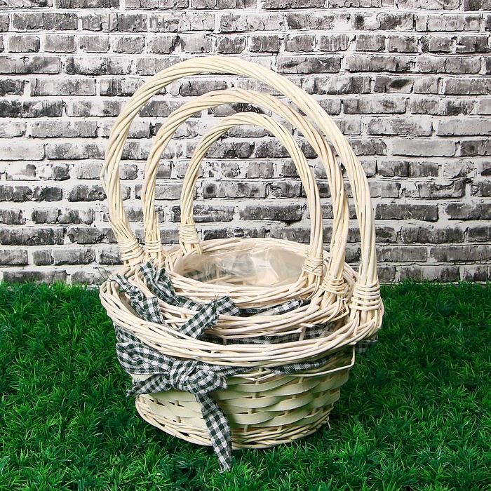 Набор корзин «Бантик», 3 шт: 24×11/31 см, 19×11/27 см, 15×9/22 см
Набор корзин «Бантик», 3 шт: 24×11/31 см, 19×11/27 см, 15×9/22 см