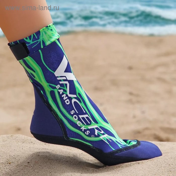 фото Носки для пляжного волейбола vincere green lightning sand socks xl