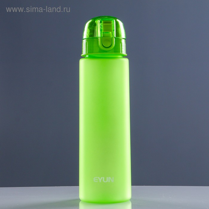 фото Бутылка для воды 800 мл, спортивная, на ремешке, матовая, микс, 7х25 см