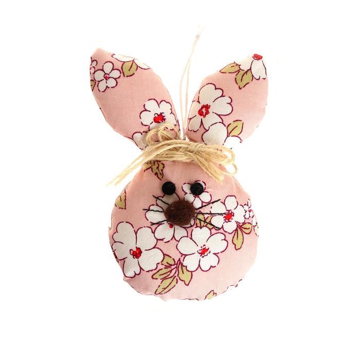 Подвеска «Зайка», в цветочек, цвета МИКС 
Подвеска «Зайка», в цветочек, цвета МИКС